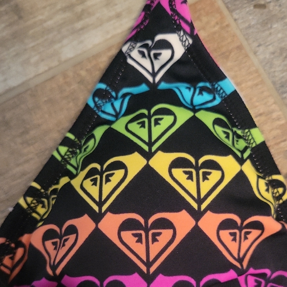 Reversible Medium Roxy Multicolor Bikini Swim Sui… - image 5